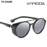 97373 new with European and fashion punk style restoring ancient ways round sunglasses fashionable men women the sun