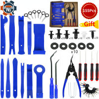 155Pcs Car Door Clip Panel Trim Install Removal Tool Kits Auto Accessories for Car Dash Radio Audio Installer Pry Tools