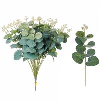 10pcs Eucalyptus Stems Decor Artificial Eucalyptus Leaves Faux Greenery Branches for Wedding Centerpiece Flower Floral Arrangement Farmhouse Home Decoration