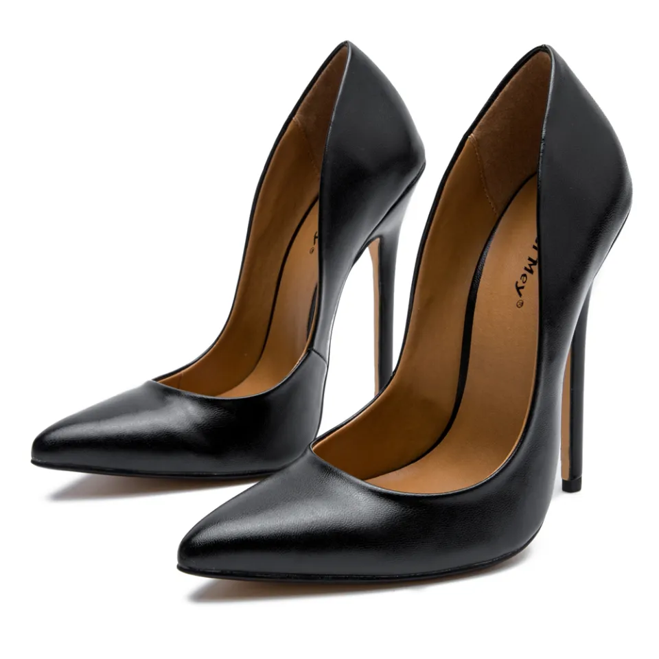 Sexy High Heels Pumps Women Shoes Large Size 45 48 Matte Black