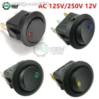 【CW】☋▣  4Pcs 125V 250V 12V Toggle 3Pin Round Dot Rocker Push ON-OFF for Car Van Dash