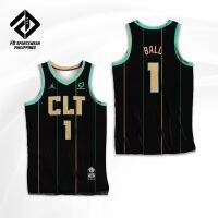 CHARLOTTE HORNETS 2023 NBA CITY EDITION BALL OUBRE JR. ROZIER HAYWARD JORDAN FULL SUBLIMATED JERSEY