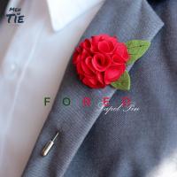 พินติดสูท ลาเพลพิน Rose Lapel pin สีแดง