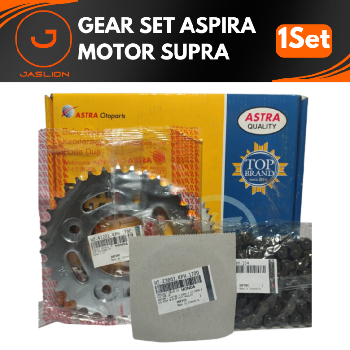 GEARSET GIR GEAR SET ASPIRA HONDA KARISMA SUPRA X 125 RANTAI 420 428