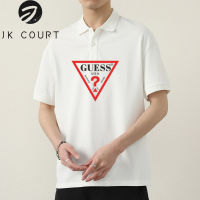 JK Court เสื้อโปโลแฟชั่นทรงหลวมสไตล์เกาหลีสำหรับแขนสั้นฤดูร้อน