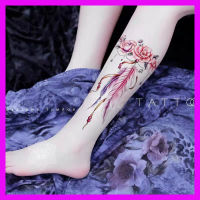 Tattoo stickers rose flower feather jewelry waterproof durable female