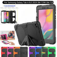 สำหรับ Samsung Galaxy Tab A 8.0 2019 SM-T290 SM-T295แท็บ SM-T297 A10.1 2019 T510 T515พร้อมฝาเคสไฮบริดมีขาตั้งเต็มรูปแบบหน้าจอด้านหน้าเกราะกันกระแทกทนทาน