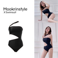 ♥️Mookrinstyle♥️ บอดี้สูท ชุดว่ายน้ำ เซ็กซี่ ชุดว่ายน้ำเบี่ยงไหล่เว้าเอว วันพีชสวยมาก พร้อมส่ง จัดส่งด่วน bikini2022