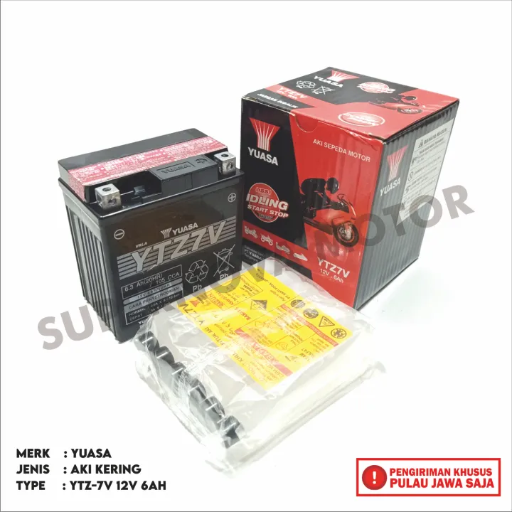 AKI YUASA YTZ7V 12V 6AH AKI KERING YUASA NMAX 155 AEROX 155 LEXI YUASA