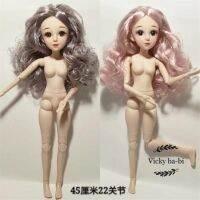 (Popular toys) 45เซนติเมตร1/4เด็กของเล่น DIY เปลือยเปลือยร่างกายตุ๊กตาใหญ่สำหรับบ้าน Bjd 22ข้อต่ออุปกรณ์เสริมของขวัญ Vicky Babi