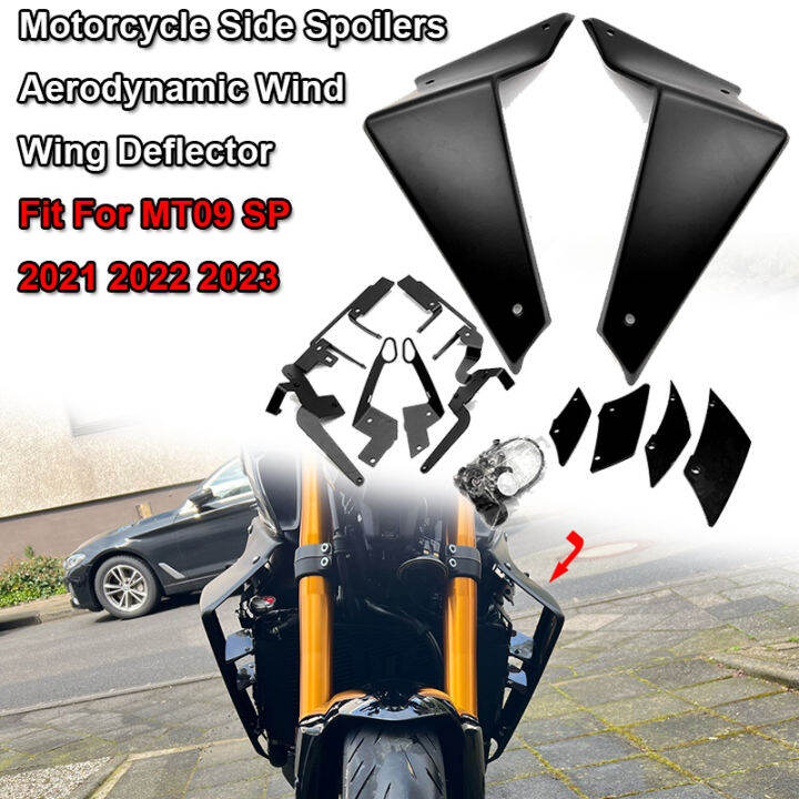 2023-mt-09รถจักรยานยนต์กีฬา-downforce-naked-side-spoilers-aerodynamic-wind-wing-deflector-fit-สำหรับ-yamaha-mt-09-sp-mt09-2021-2022