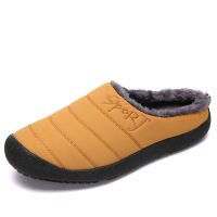 2021 New Winter Slippers for Men and Women Warm Indoor Shoes Waterproof Non-slip Home Slippers Big size