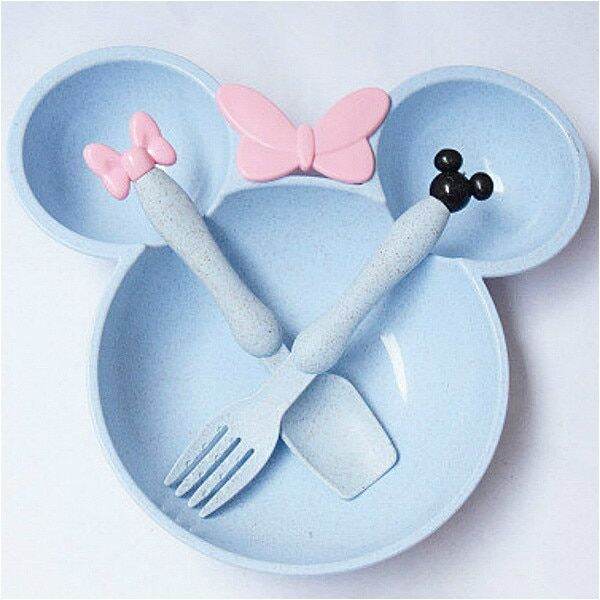 3pcs-wheat-straw-baby-cartoon-tableware-set-childrens-dishes-kids-dinner-platos-baby-feeding-plate-training-bowl-spoon-fork