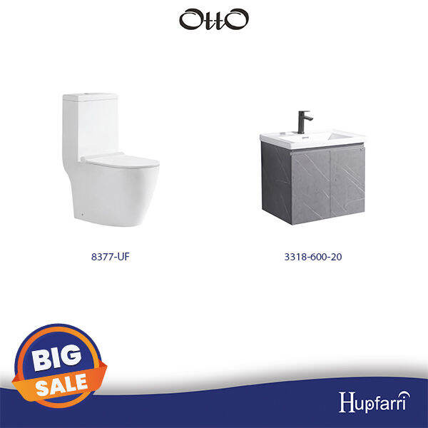 [WC + Basin] OttO 8377 WC with UF Seat Cover and 331860020 Basin By Hupfarri