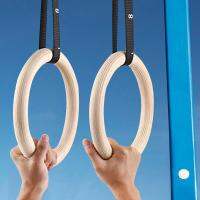 1pc Birch Fitness Rings Non-slip Gymnastics Pull Ups Training Rings 28 MM 32 MM Muscle Exercise Equipment Without Lifting Rope