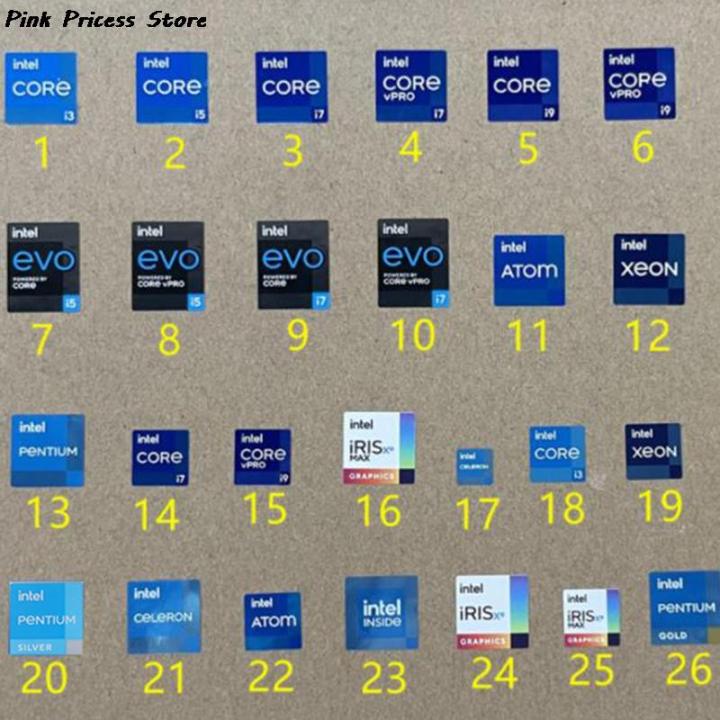 5ชิ้นสติกเกอร์-diy-orinal-สิบรุ่น-cpu-10-i3-i5-i7-i9จ้างป้ายทองคำขนาดเล็กตกแต่งสมุดสติกเกอร์และฉลาก