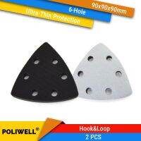 2PCS 90x90x90MM 6-Hole Soft Sponge Hook &amp; Loop Surface Protection Interface Pad for Uneven Surface Polishing