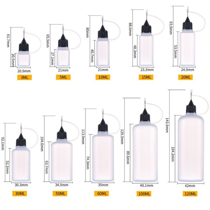 yf-5pcs-3ml-120ml-plastic-squeezable-needle-bottles-dropper-sample-drop-can-glue-ink-applicator-refillable-containers
