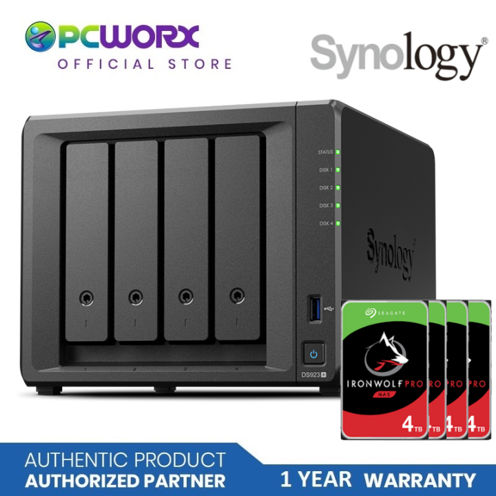 Synology DS923+ 4GB 4-Bay NAS + 4pcs 4TB Seagate Ironwolf | Synology ...