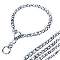 GGTU Top Quality Link Snake Chains Collar Metal Silver Dog Chain Stainless Steel for Pet Dog Choker Chain Training