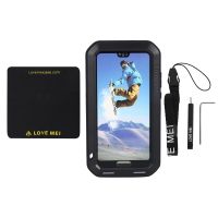 M7LoveMei Outdoor Heavy Duty Waterproof Shockproof Dust/Dirt Proof Hybrid Silicone Aluminum Metal Case for with Tempered Glass Cover