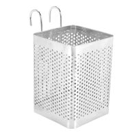 Stainless Steel Chopsticks Holder Hanging Cutlery Drying Basket Tableware Drainer with Hooks Kitchen Utensil