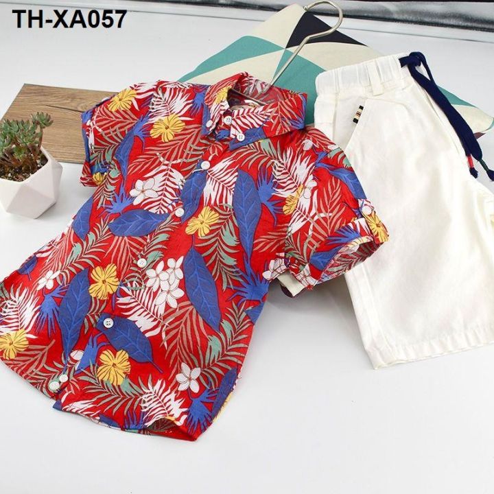 boys-shirts-2022-new-medium-and-large-childrens-kong-style-flower-retro-beach-island-vacation-suit