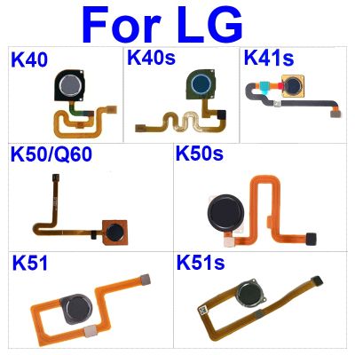 Tombol Beranda Kabel Flex Gambar Jari untuk LG K40 K40S K41S K50 Q60 K50S K51 K51S Sensor Sidik Jari Pengganti Pita Fleksibel Sentuh