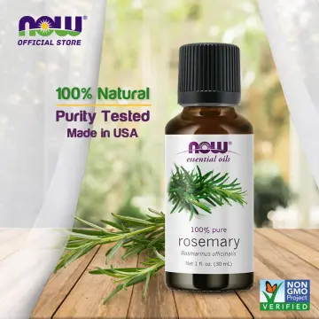 Now Foods 100% Pure Rosemary Essential Oil for Skin Moisturizing - 30 ml