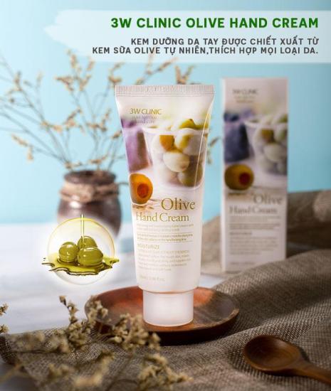 Kem dưỡng da tay olive 3w clinic olive hand cream 100ml - ảnh sản phẩm 3