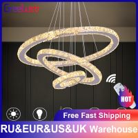 Crystal Chandelier Light Living Room Remote Control Bedroom Pendant Lamps Dining Table K9 Chrome Lustre Ceiling Lamp Luminaires