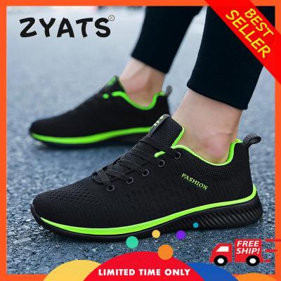 ZYATS รองเท้าวิ่งรองเท้ากีฬาน้ำหนักเบารองเท้ากีฬาระบายอากาศตาข่ายใหม่ Sepatu Empuk กีฬารองเท้าบุรุษ