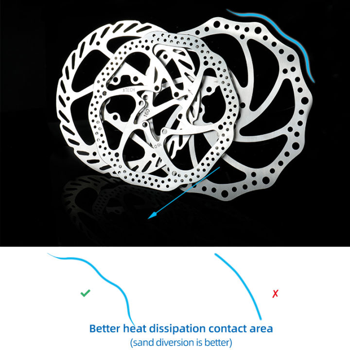 mtb-จักรยานถนนไฮดรอลิดิสก์เบรกโรเตอร์160-180มิลลิเมตรชิ้นเดียวปั้นความแข็งสูงและการกระจายความร้อนที่ดีกับ6-t25น็อต
