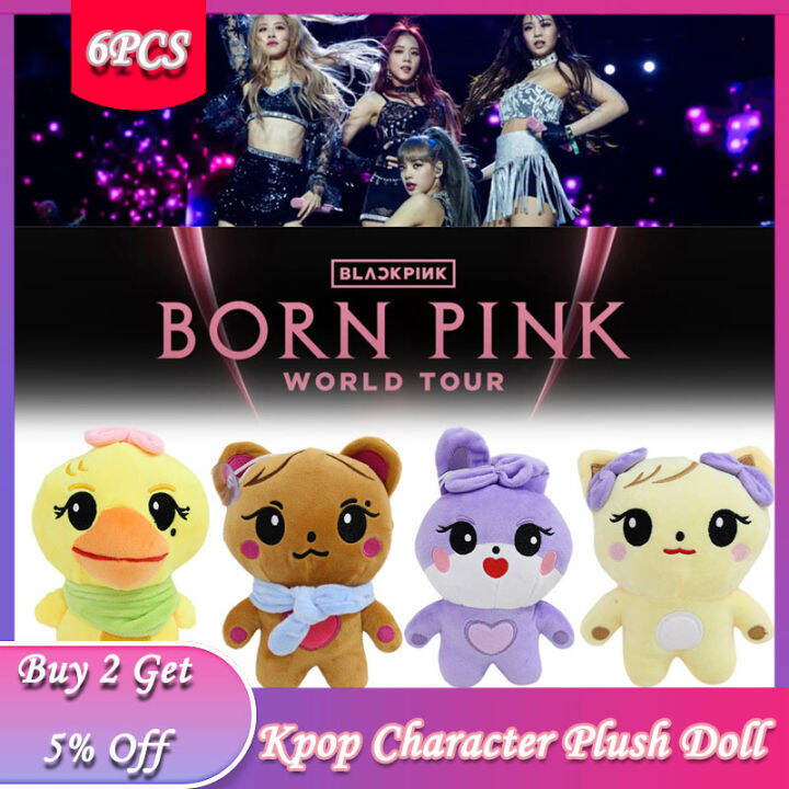 Kpop Blackpink Born Pink Character Plush Doll Cartoon Cute World Tour