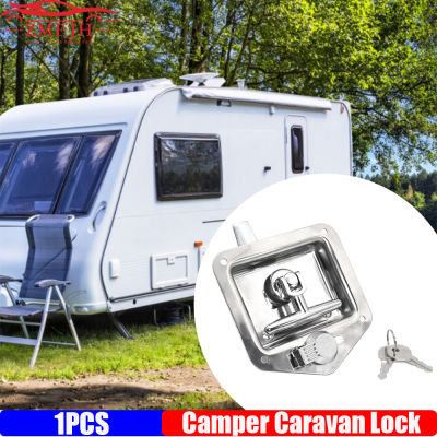 ประตูรถพ่วงสำหรับ Camper Caravan Locker T-Handle ล็อคขนาดใหญ่กุญแจสแตนเลสสำหรับ Camper RV รถบรรทุกกล่องเครื่องมือติดตั้งง่าย