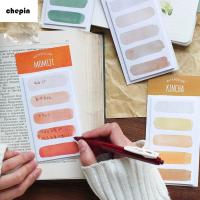 CHEPIN สีสัน น่ารัก เครื่องเขียนนักเรียน สติกเกอร์วางแผน บันทึกข้อความ ฉีกขาดได้ สติกเกอร์เครื่องเขียน แผ่นบันทึก อารมณ์สีน้ำ หมายเหตุ Sticky