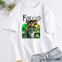 【Hot】 Feid Ferxxo Vintage T-Shirts Hiphop Rnb Rapper Singer Graphic Tee Shirt Cotton Short Sleeve Retro 90S Fans Clothes Oversized แฟชั่นแขนสั้นผ้าฝ้าย