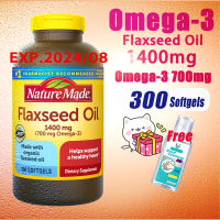 Nature made Flaxseed oil  1400mg Omege-3 300 softgels tablets