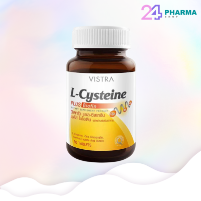 Vistra L-Cysteine Plus Biotin 30 เม็ด  บำรุงผมและเล็บ