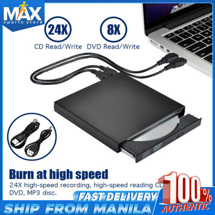 External CD DVD Drive USB Slim Portable External DVD Player DVD CD-RW ...