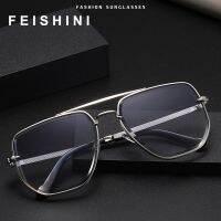 FEISHINI Shop Counters COOL Big Shield Vintage Sunglasses Men Classic Brand Design Retro Unisex Sunglass For Women UV400