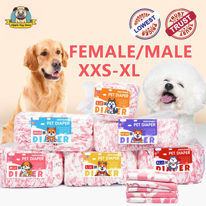 36pcs Pet Diapers Male Wraps and Female Diapers Puppies Disposable
