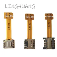 LINGHUANG อะแดปเตอร์ขยายซิมการ์ดคู่,เครื่องอ่านการด์ตัวขยายไมโคร SD ไฮบริดสำหรับ Xiaomi เรดหมี่หัวเว่ย