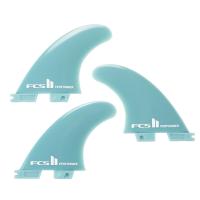 Double Tabs Fins II Medium Performer/Reactor Fiberglass Reinforced Polymer Surfboard Fins - Thruster (3 Fins) Double Blue/Black