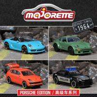 Majorette 1/64พอร์ช718บ็อกสเตอร์934 911เทอร์โบของเล่นโมเดลตกแต่งรถโลหะผสมหล่อ