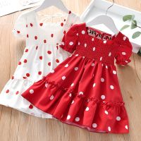 【Ladies shop】ฤดูLadies shop GirlDot PuffDress สำหรับ GirlsBall ชุดเด็ก SundressBirthday Party2 8Y