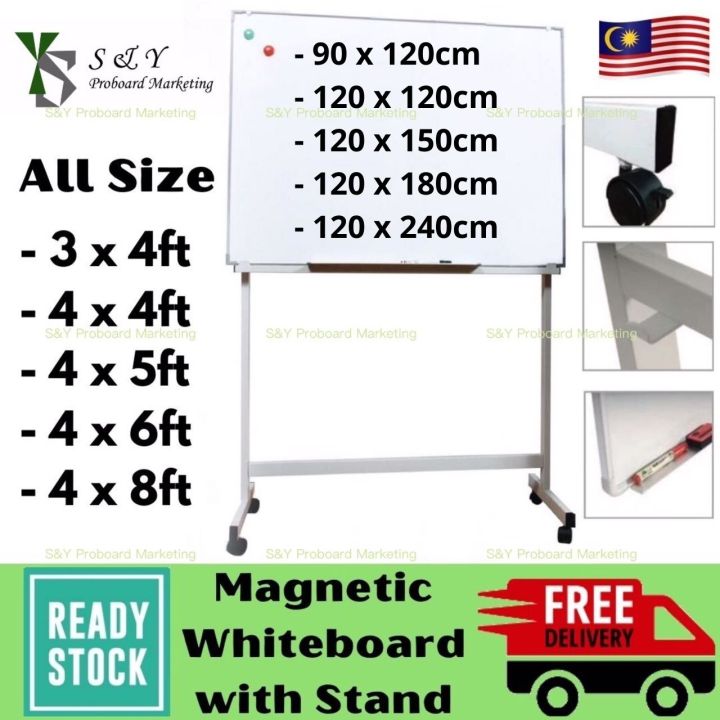 Whiteboard Size 3x4 Magnetic White Board With Stand | Lazada