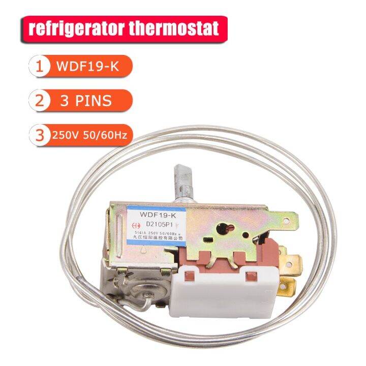 1 70Cm Refrigerator Thermostat 5 Pins Metal Cord Freezer Temperature ...