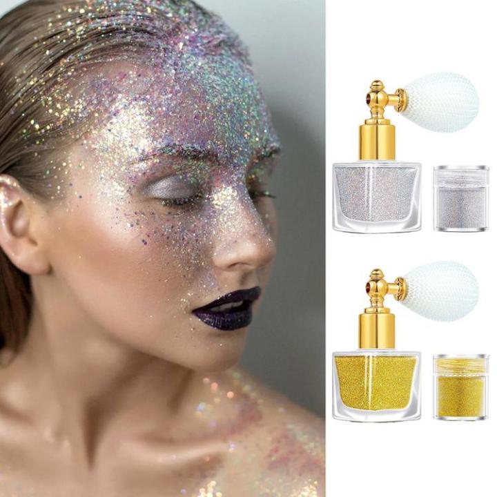 NOGIS Body Glitter Spray, Spray Glitter for Hair and Body, Silver Face  Glitter Cosmetic Shimmer Makeup Glitter for Hair Clothes Nail Art Craft  Design
