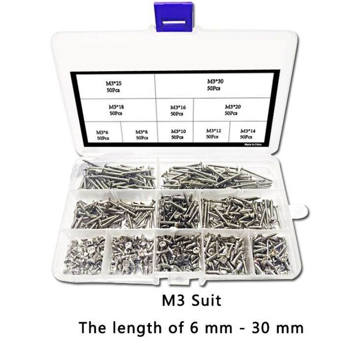 ชุดหัวสกรูไม้-m2แบบไขว้ไขว้ไขว้-m4-m3-304สแตนเลสหัวแบนฟิลิปส์สกรูแบบทำมือ